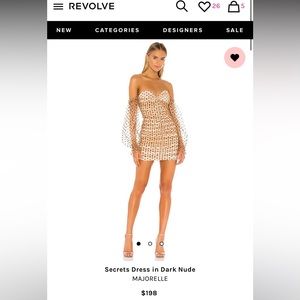 Revolve secrets dress in dark nude